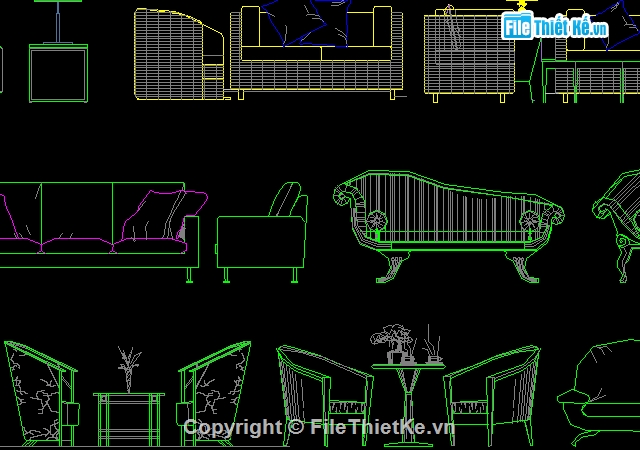 các mẫu ghế sofa,Bản vẽ autocad,mẫu bàn ghế